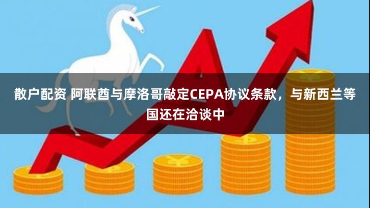 散户配资 阿联酋与摩洛哥敲定CEPA协议条款，与新西兰等国还在洽谈中